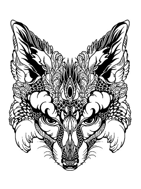 adult coloring fox|free coloring pages printable fox.